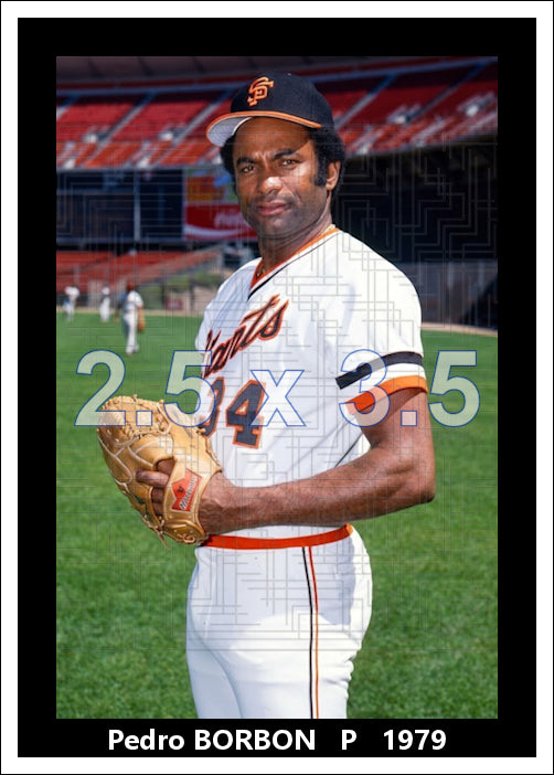 Pedro Borbon - 1979 San Francisco Giants - choose a size & style