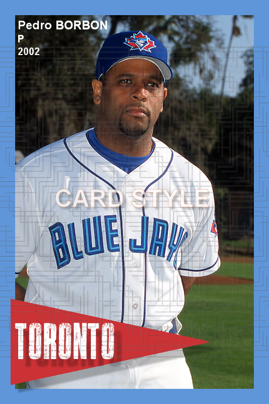 Pedro Borbon - 2002 Toronto Blue Jays - choose a size & style