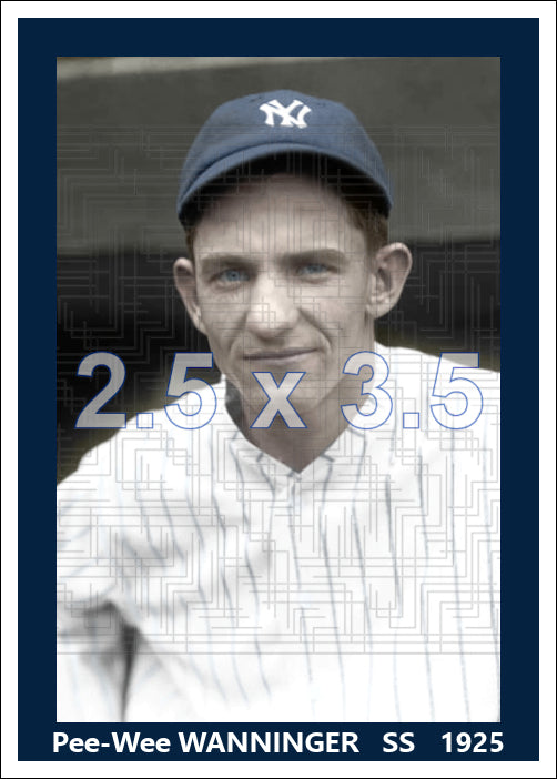 Pee-Wee Wanninger - 1925 New York Yankees - choose a size & style