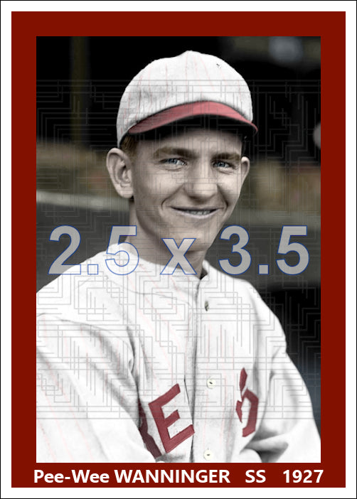 Pee-Wee Wanninger - 1927 Boston Red Sox - choose a size & style