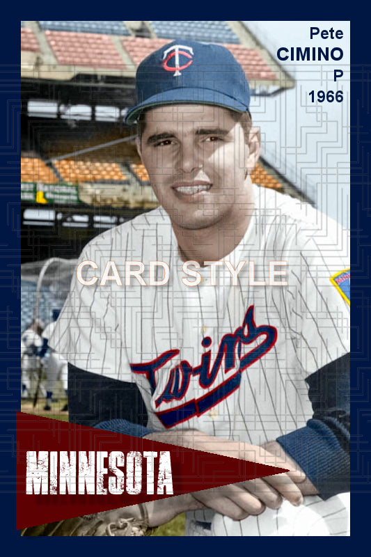 Pete Cimino - 1966 Minnesota Twins - choose a size & style