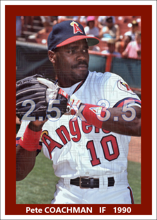 Pete Coachman - 1990 California Angels - choose a size & style