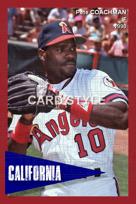 Pete Coachman - 1990 California Angels - choose a size & style