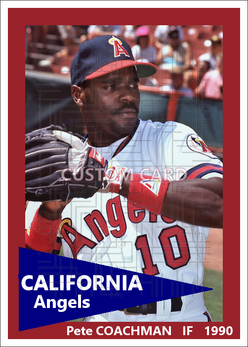 Pete Coachman - 1990 California Angels - choose a size & style
