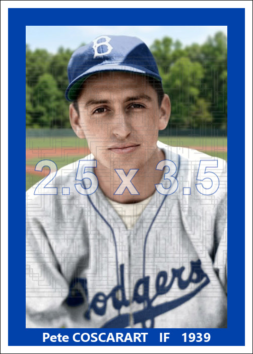 Pete Coscarart - 1939 Brooklyn Dodgers - choose a size & style