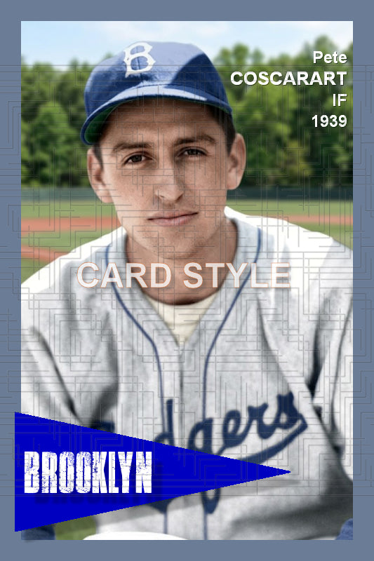 Pete Coscarart - 1939 Brooklyn Dodgers - choose a size & style