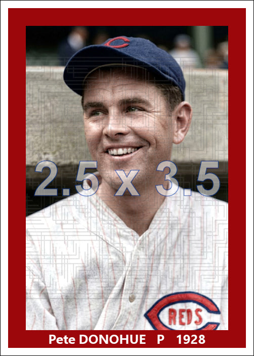 Pete Donohue - 1928 Cincinnati Reds - choose a size & style
