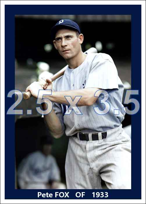 Pete Fox - 1933 Detroit Tigers - choose a size & style