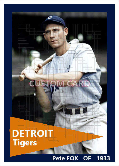 Pete Fox - 1933 Detroit Tigers - choose a size & style