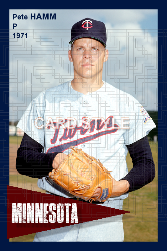 Pete Hamm - 1971 Minnesota Twins - choose a size & style