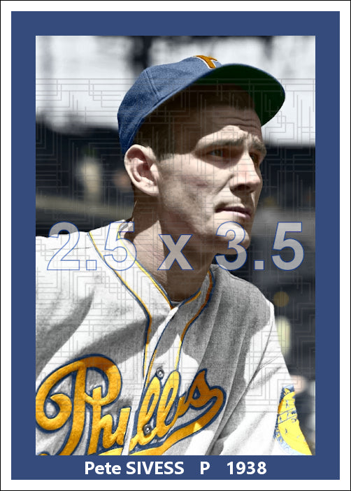 Pete Sivess - 1938 Philadelphia Phillies - choose a size & style