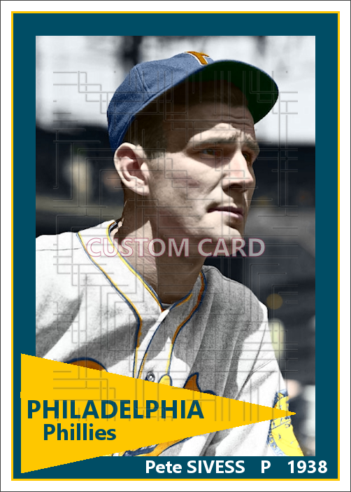Pete Sivess - 1938 Philadelphia Phillies - choose a size & style