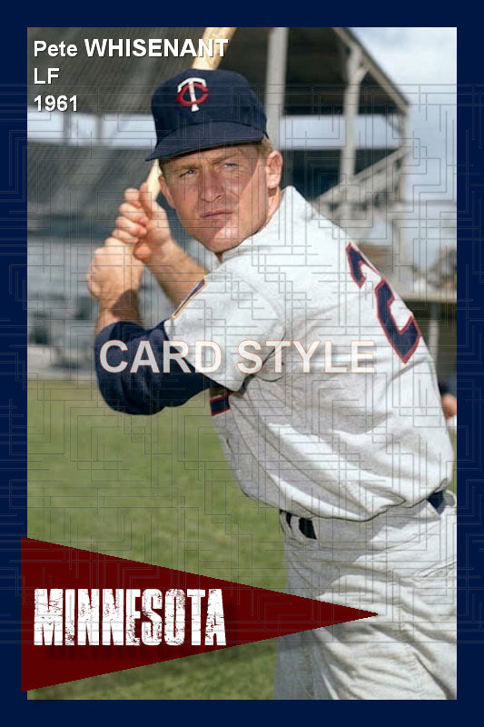 Pete Whisenant - 1961 Minnesota Twins - choose a size & style