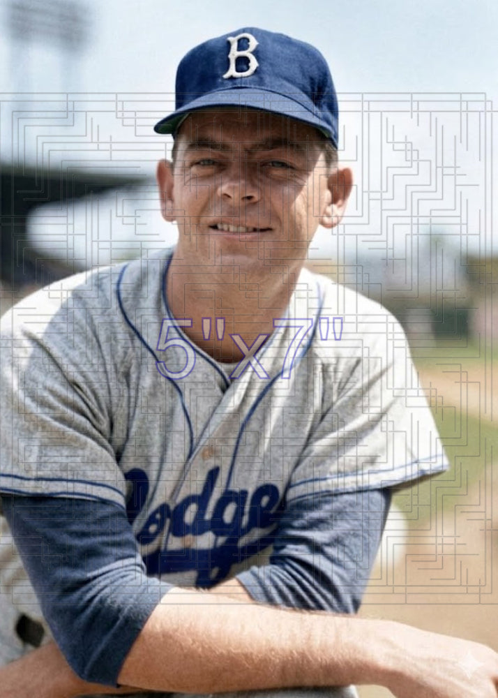 Pete Wojey - 1954 Brooklyn Dodgers - choose a size & style