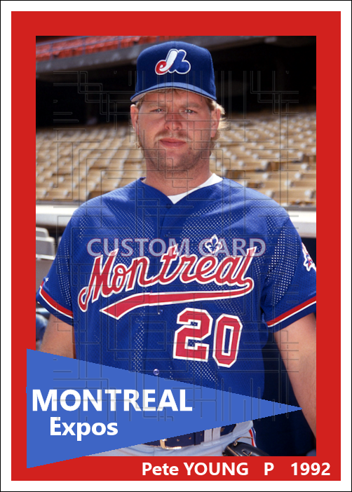 Pete Young - 1992 Montreal Expos - choose a size & style