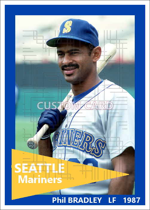 Phil Bradley - 1987 Seattle Mariners - choose a size & style