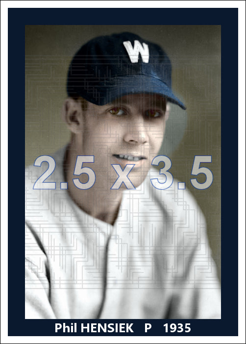 Phil Hensiek - 1935 Washington Senators - choose a size & style