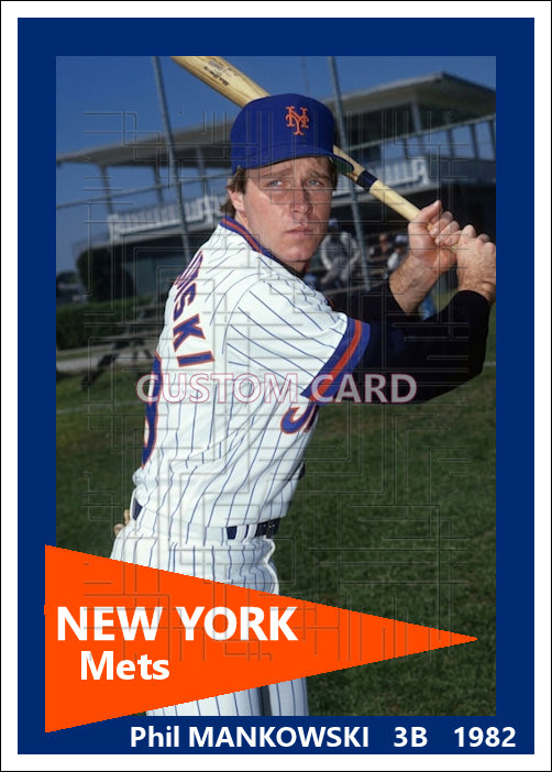 Phil Mankowski - 1982 New York Mets - choose a size & style