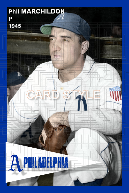 Phil Marchildon - 1945 Philadelphia Athletics - choose a size & style