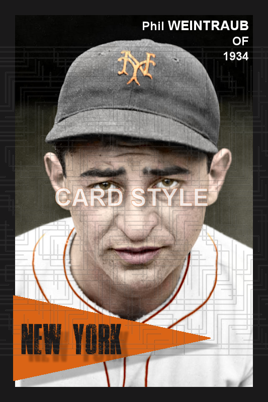 Phil Weintraub - 1934 New York Giants - choose a size & style