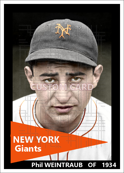 Phil Weintraub - 1934 New York Giants - choose a size & style