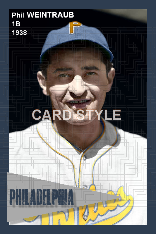 Phil Weintraub - 1938 Philadelphia Phillies - choose a size & style