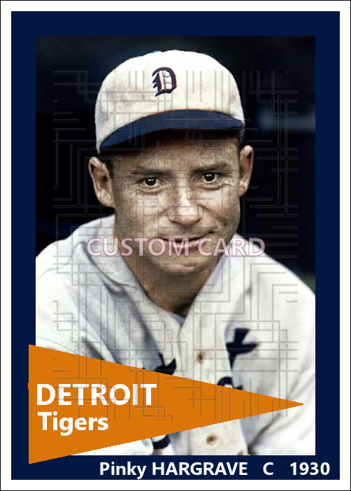Pinky Hargrave - 1930 Detroit Tigers - choose a size & style