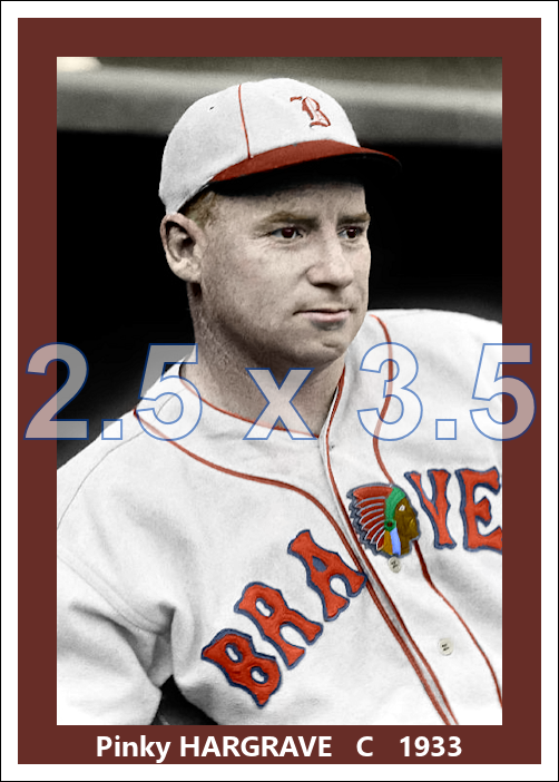 Pinky Hargrave - 1933 Boston Braves - choose a size & style
