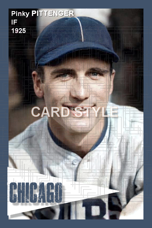 Pinky Pittenger - 1925 Chicago Cubs - choose a size & style