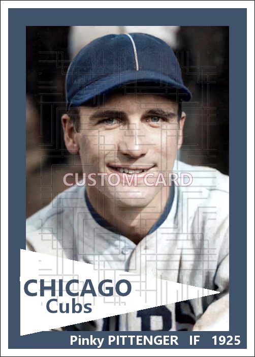 Pinky Pittenger - 1925 Chicago Cubs - choose a size & style