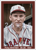 Pinky Whitney - 1933 Boston Braves - choose a size & style