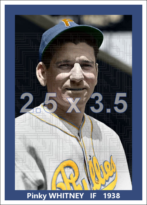 Pinky Whitney - 1938 Philadelphia Phillies - choose a size & style