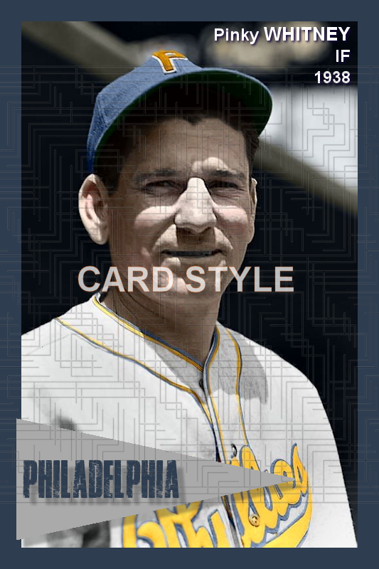 Pinky Whitney - 1938 Philadelphia Phillies - choose a size & style