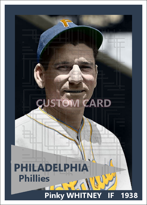 Pinky Whitney - 1938 Philadelphia Phillies - choose a size & style