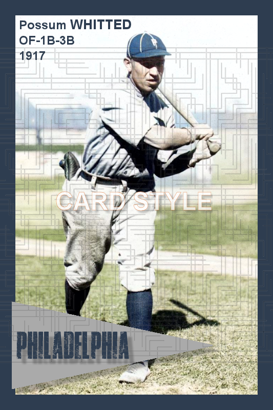 Possum Whitted - 1917 Philadelphia Phillies - choose a size & style