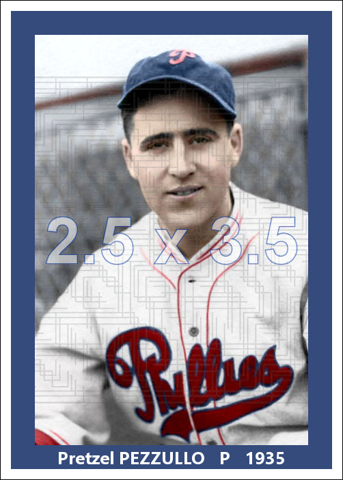 Pretzel Pezzullo - 1935 Philadelphia Phillies - choose a size & style