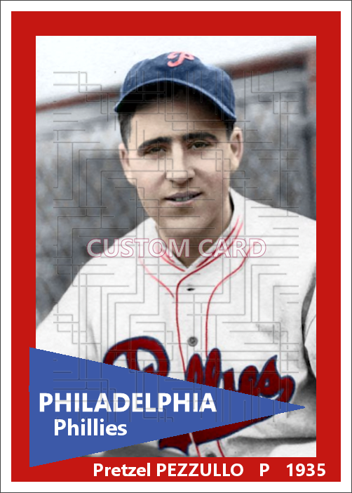 Pretzel Pezzullo - 1935 Philadelphia Phillies - choose a size & style