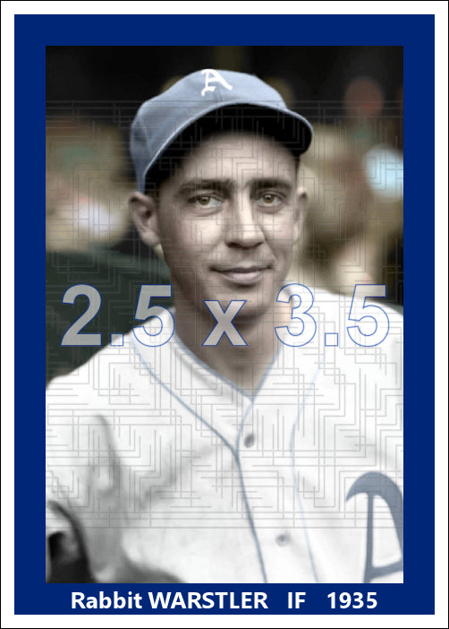 Rabbit Warstler - 1935 Philadelphia Athletics - choose a size & style