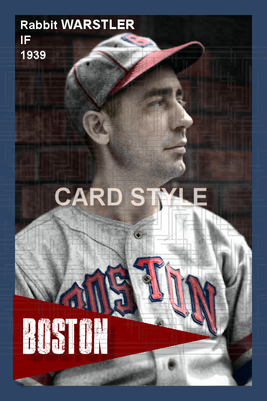 Rabbit Warstler - 1939 Boston Bees - choose a size & style