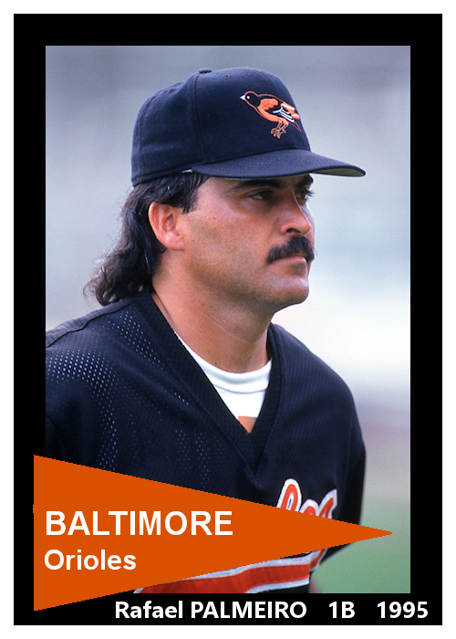 Rafael Palmeiro - 1995 Baltimore Orioles - choose a size & style
