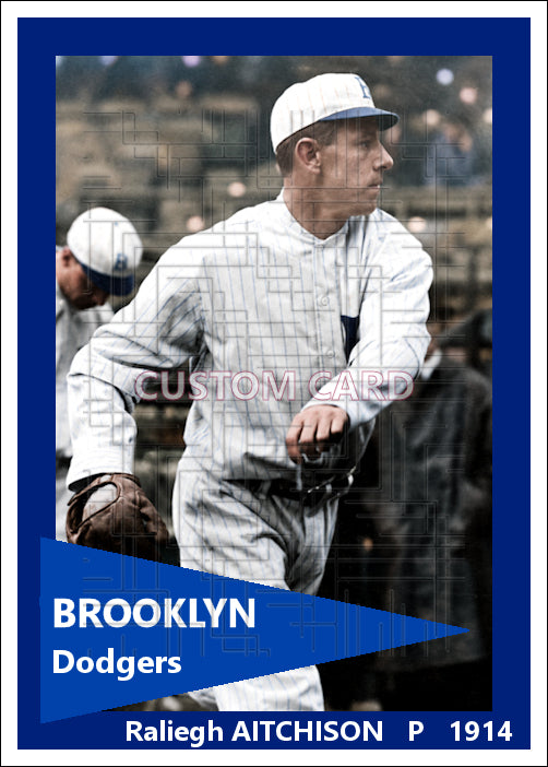 Raleigh Aitchison - 1914 Brooklyn Dodgers - choose a size & style
