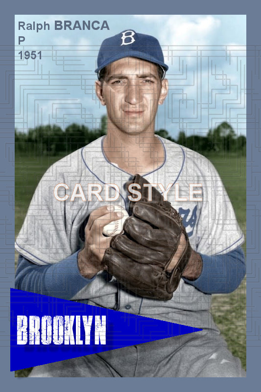 Ralph Branca - 1951 Brooklyn Dodgers - choose a size & style