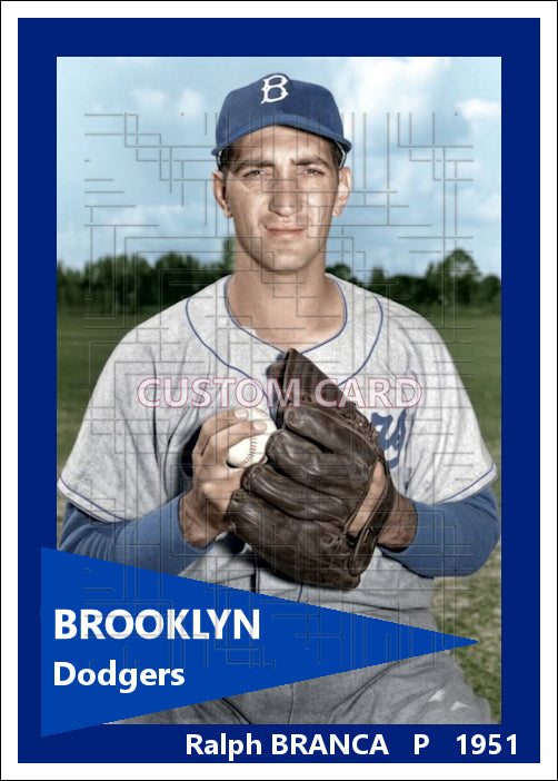 Ralph Branca - 1951 Brooklyn Dodgers - choose a size & style