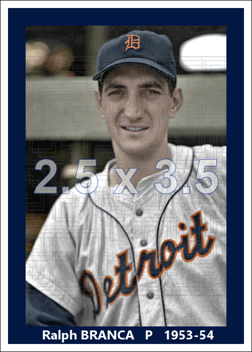 Ralph Branca - 1953-54 Detroit Tigers - choose a size & style