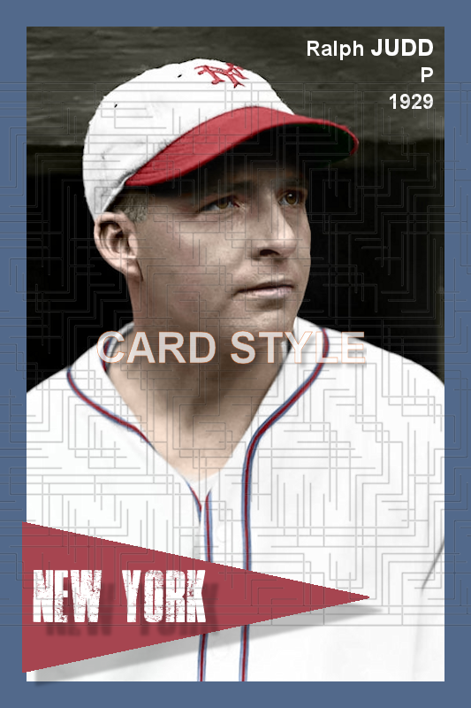 Ralph Judd - 1929 New York Giants - choose a size & style