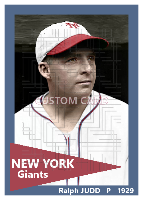 Ralph Judd - 1929 New York Giants - choose a size & style