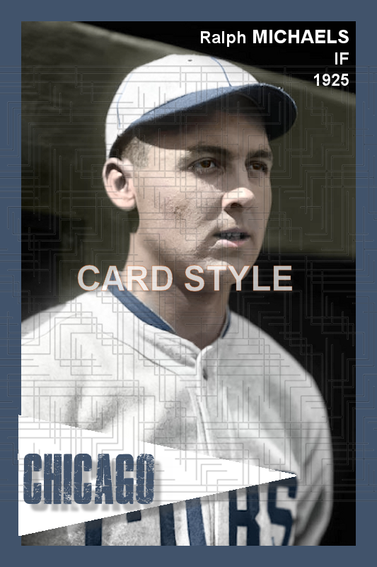 Ralph Michaels - 1925 Chicago Cubs - choose a size & style