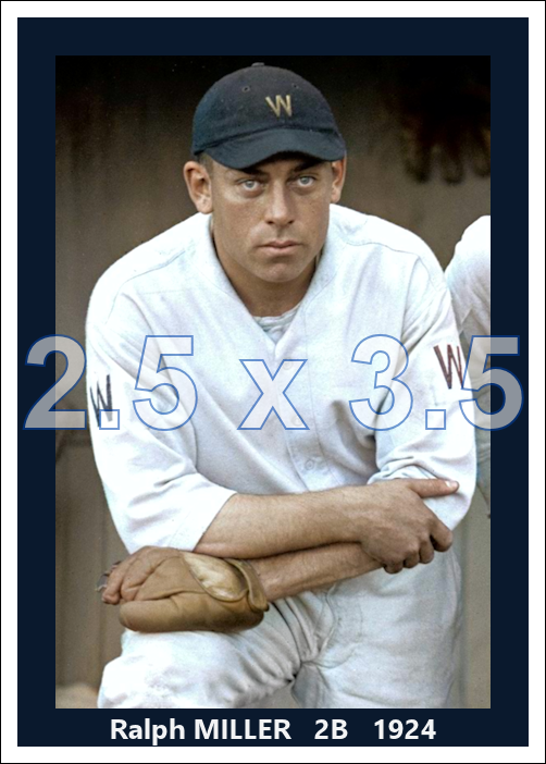 Ralph Miller - 1924 Washington Senators - choose a size & style