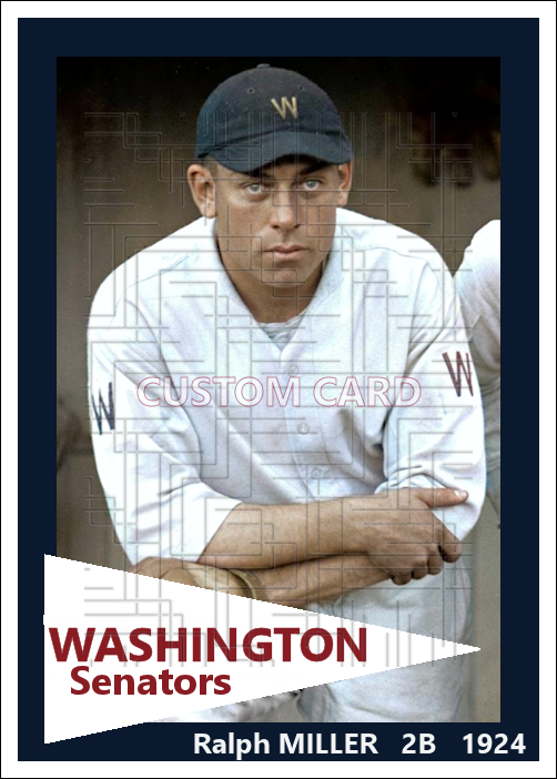 Ralph Miller - 1924 Washington Senators - choose a size & style