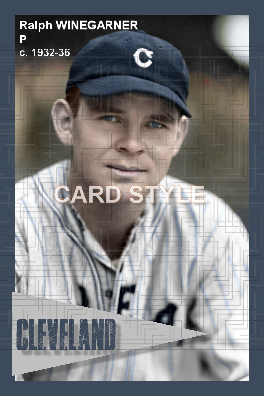 Ralph Winegarner - 1932-36 Cleveland Indians - choose a size & style